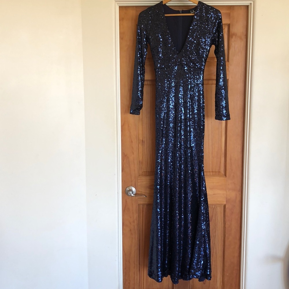 Lulus Blue Sequined Mermaid Dress